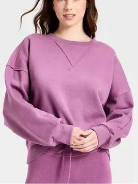 JoyLab Cozy Lavender Mist Pullover Sweatshirt